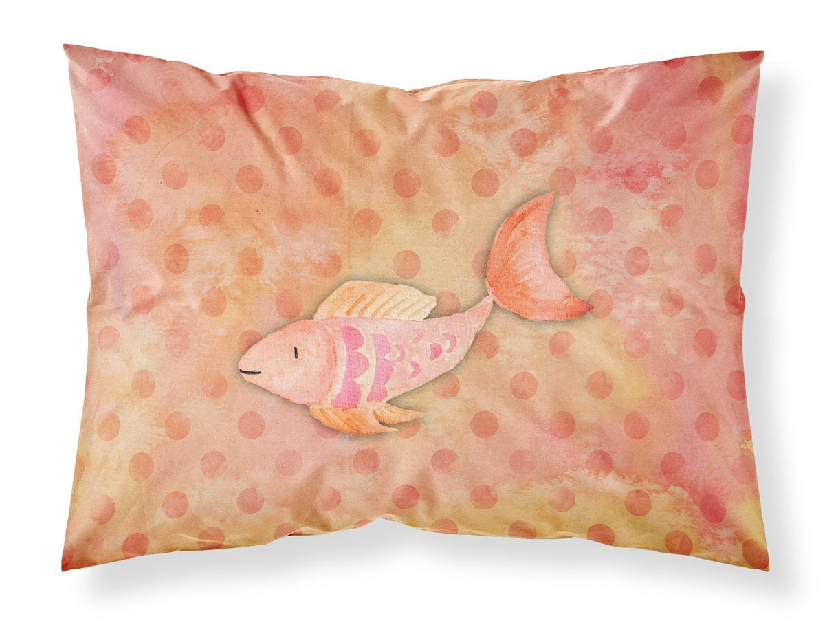 Orange Fish Watercolor Fabric Standard Pillowcase BB7387PILLOWCASE by Caroline&#39;s Treasures
