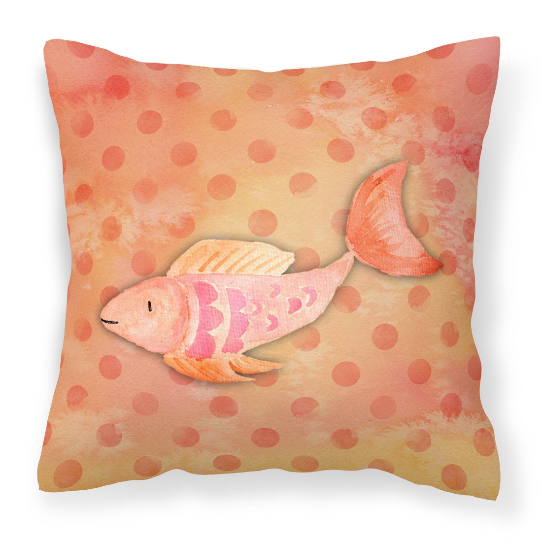 Orange Fish Watercolor Fabric Decorative Pillow BB7387PW1818 by Caroline&#39;s Treasures
