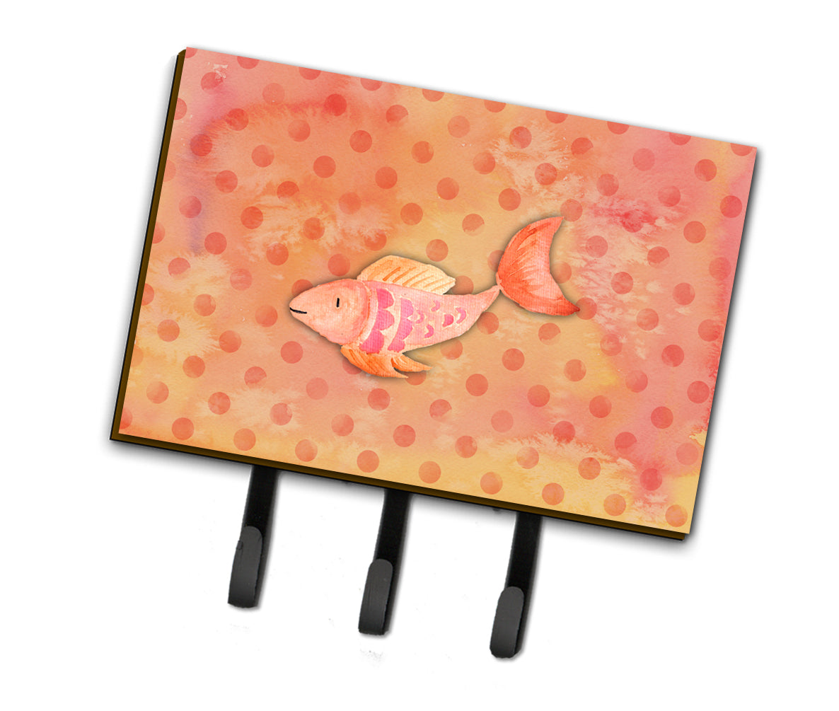 Orange Fish Watercolor Leash or Key Holder BB7387TH68