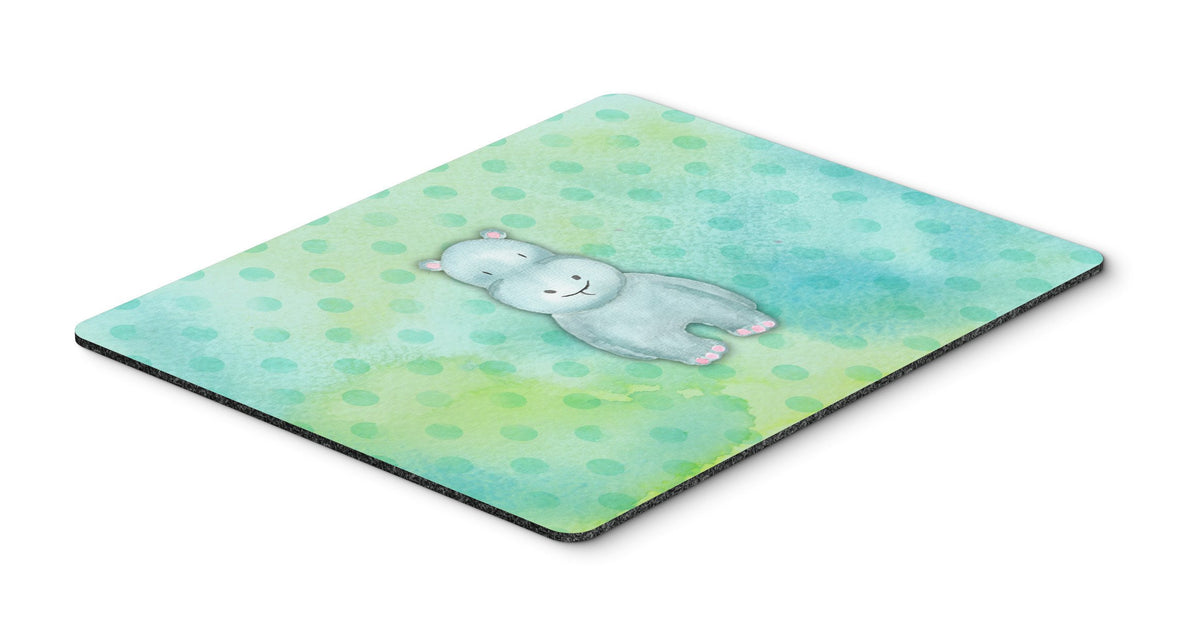 Polkadot Hippopotamus Watercolor Mouse Pad, Hot Pad or Trivet BB7389MP by Caroline&#39;s Treasures
