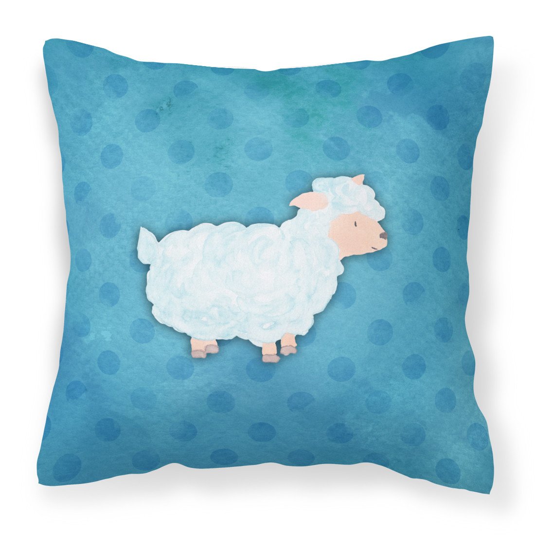 Polkadot Sheep Lamb Watercolor Fabric Decorative Pillow BB7390PW1818 by Caroline's Treasures