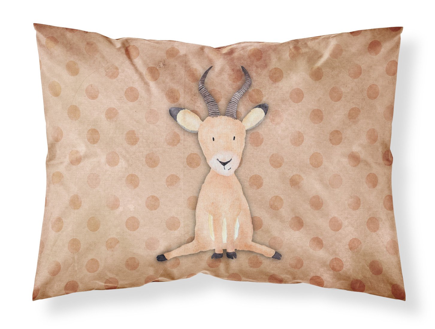 Polkadot Antelope Watercolor Fabric Standard Pillowcase BB7391PILLOWCASE by Caroline's Treasures
