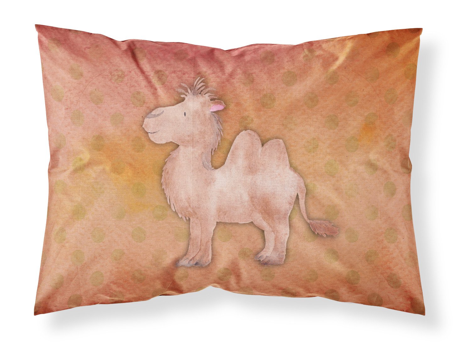 Polkadot Camel Watercolor Fabric Standard Pillowcase BB7393PILLOWCASE by Caroline's Treasures
