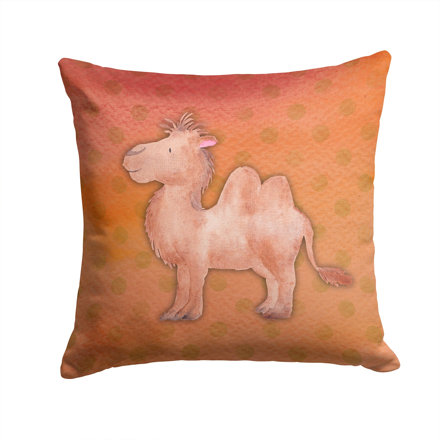 Polkadot Camel Watercolor Fabric Decorative Pillow BB7393PW1414 - the-store.com