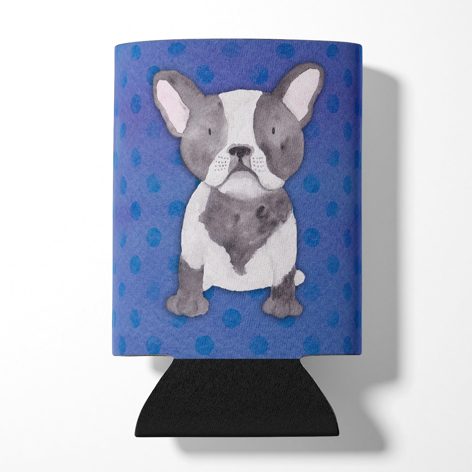 French Bulldog Polkadot Watercolor Can or Bottle Hugger BB7394CC  the-store.com.