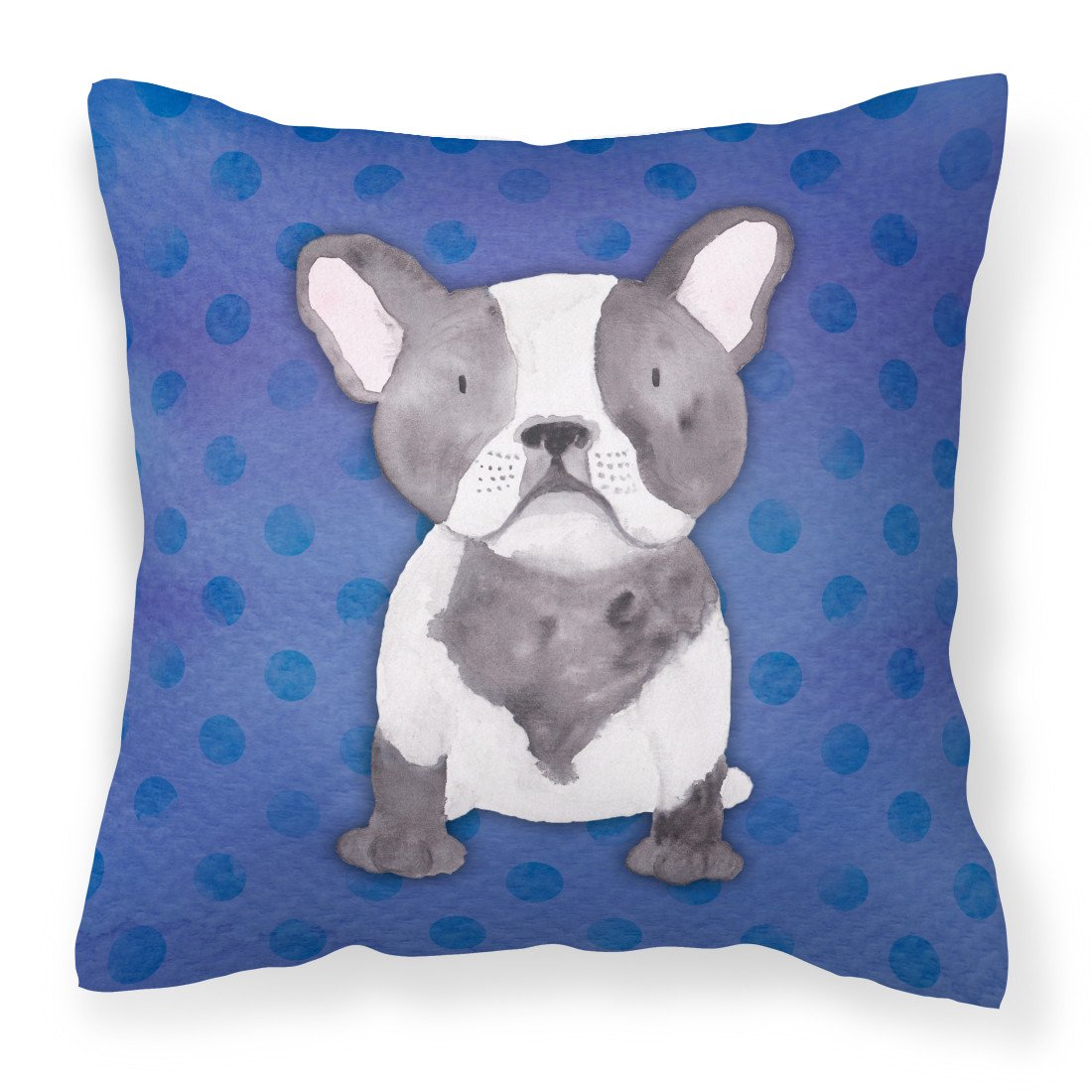 French Bulldog Polkadot Watercolor Fabric Decorative Pillow BB7394PW1818 by Caroline&#39;s Treasures