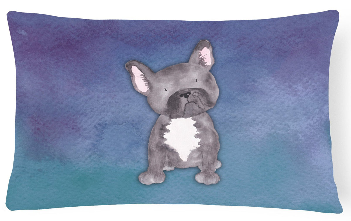 French Bulldog Watercolor Canvas Fabric Decorative Pillow BB7395PW1216 by Caroline&#39;s Treasures