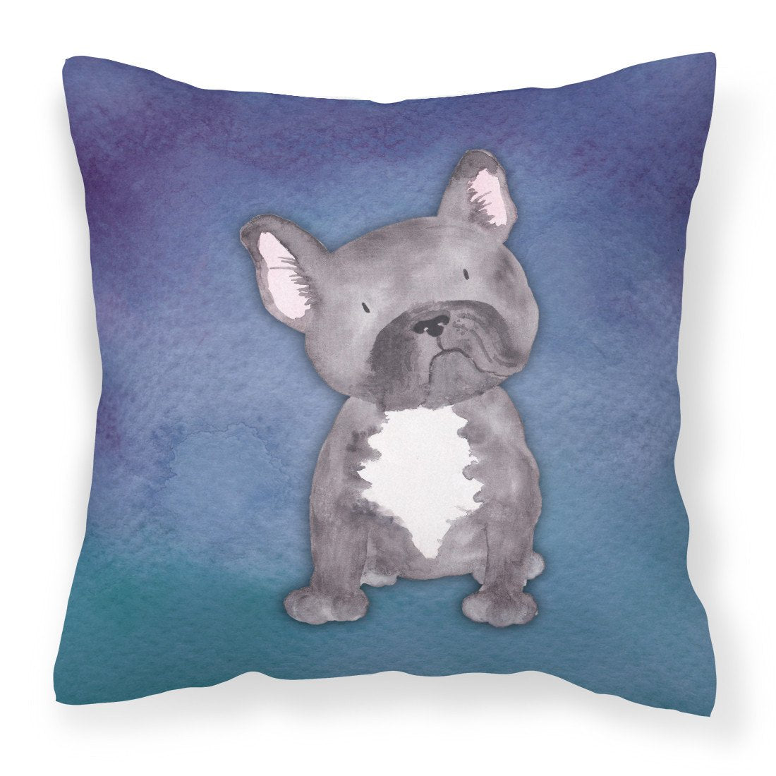 French Bulldog Watercolor Fabric Decorative Pillow BB7395PW1818 by Caroline&#39;s Treasures