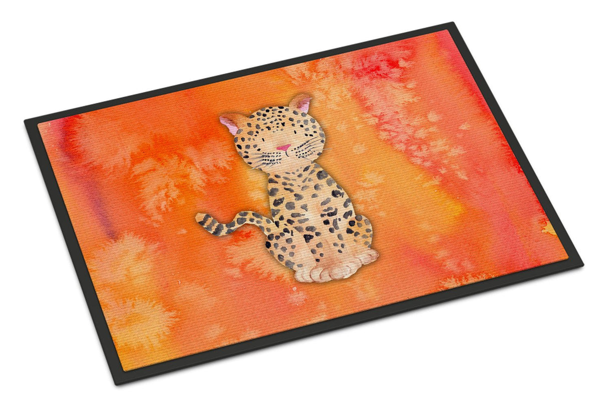 Leopard Watercolor Indoor or Outdoor Mat 24x36 BB7396JMAT by Caroline&#39;s Treasures