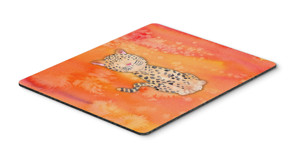 Leopard Watercolor Mouse Pad, Hot Pad or Trivet BB7396MP by Caroline&#39;s Treasures