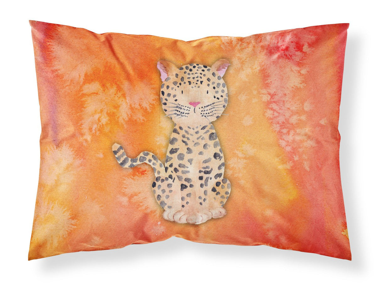 Leopard Watercolor Fabric Standard Pillowcase BB7396PILLOWCASE by Caroline&#39;s Treasures