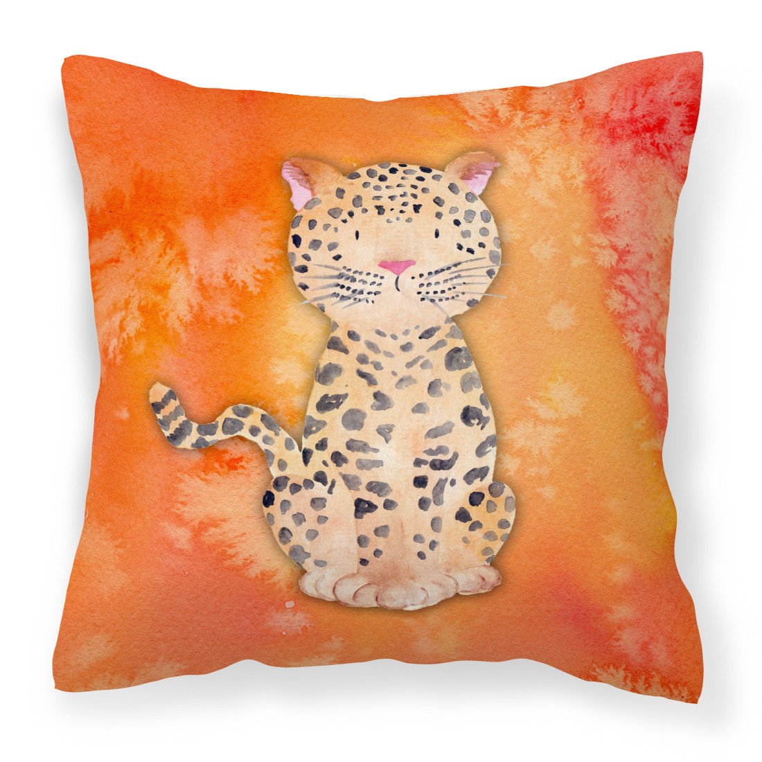 Leopard Watercolor Fabric Decorative Pillow BB7396PW1818 by Caroline&#39;s Treasures