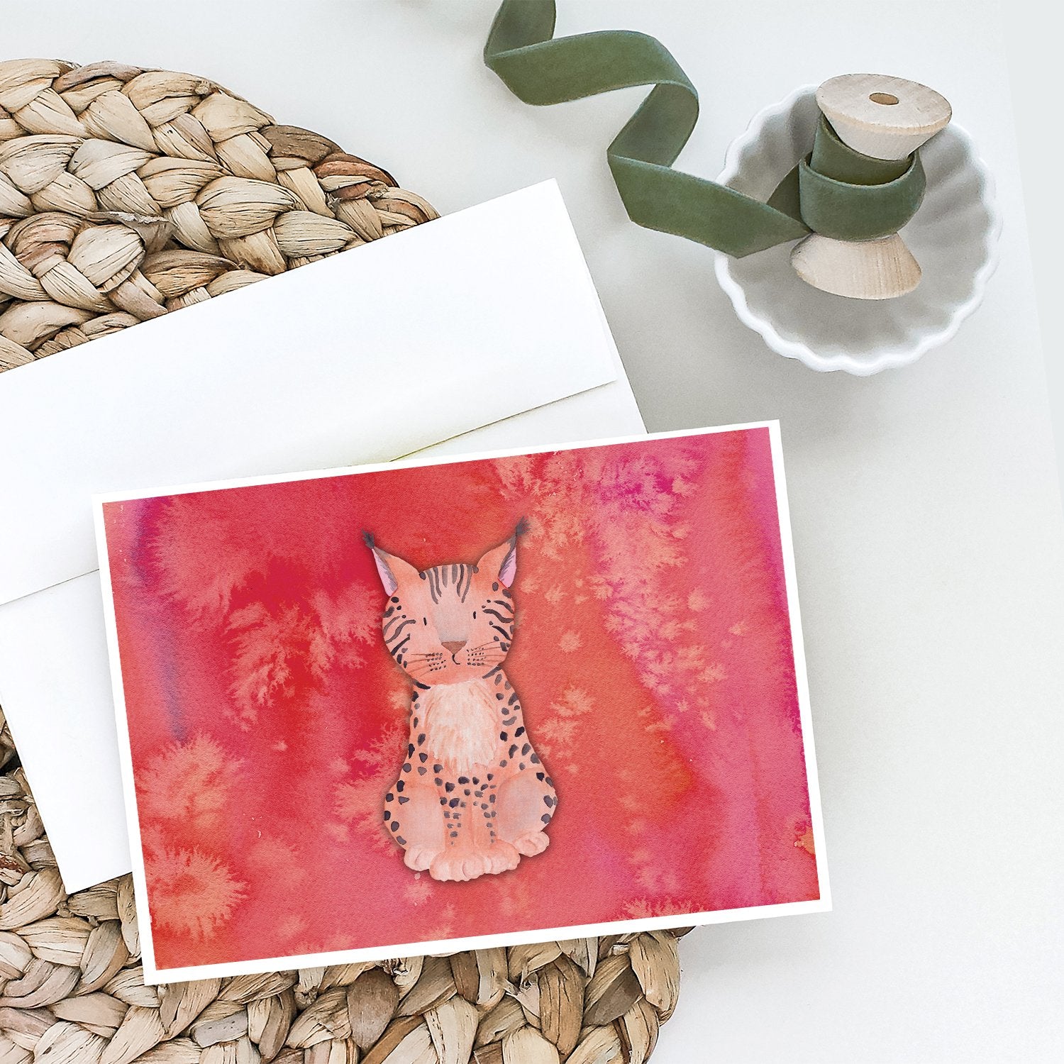 Buy this Lynx Watercolor Greeting Cards and Envelopes Pack of 8