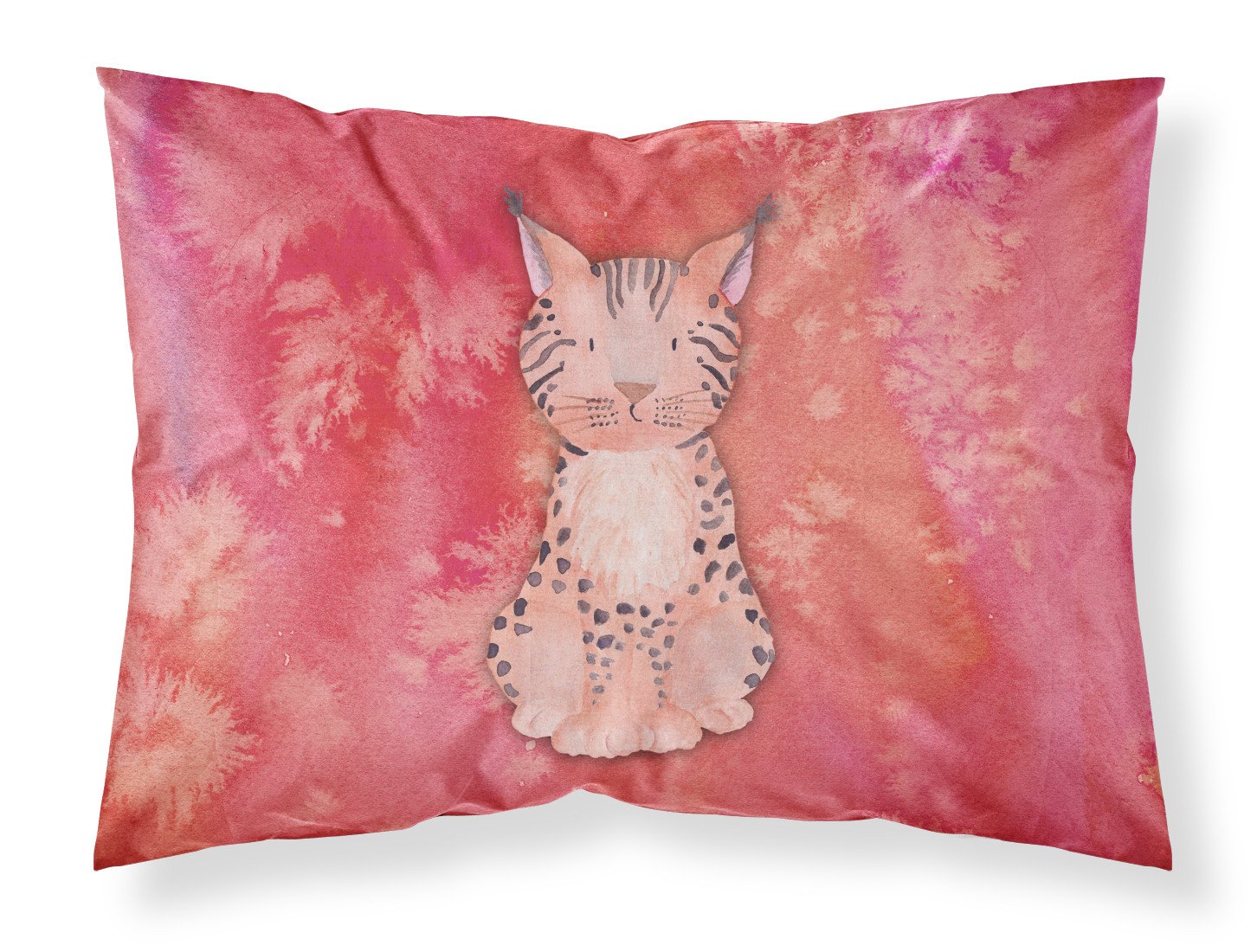 Lynx Watercolor Fabric Standard Pillowcase BB7397PILLOWCASE by Caroline's Treasures