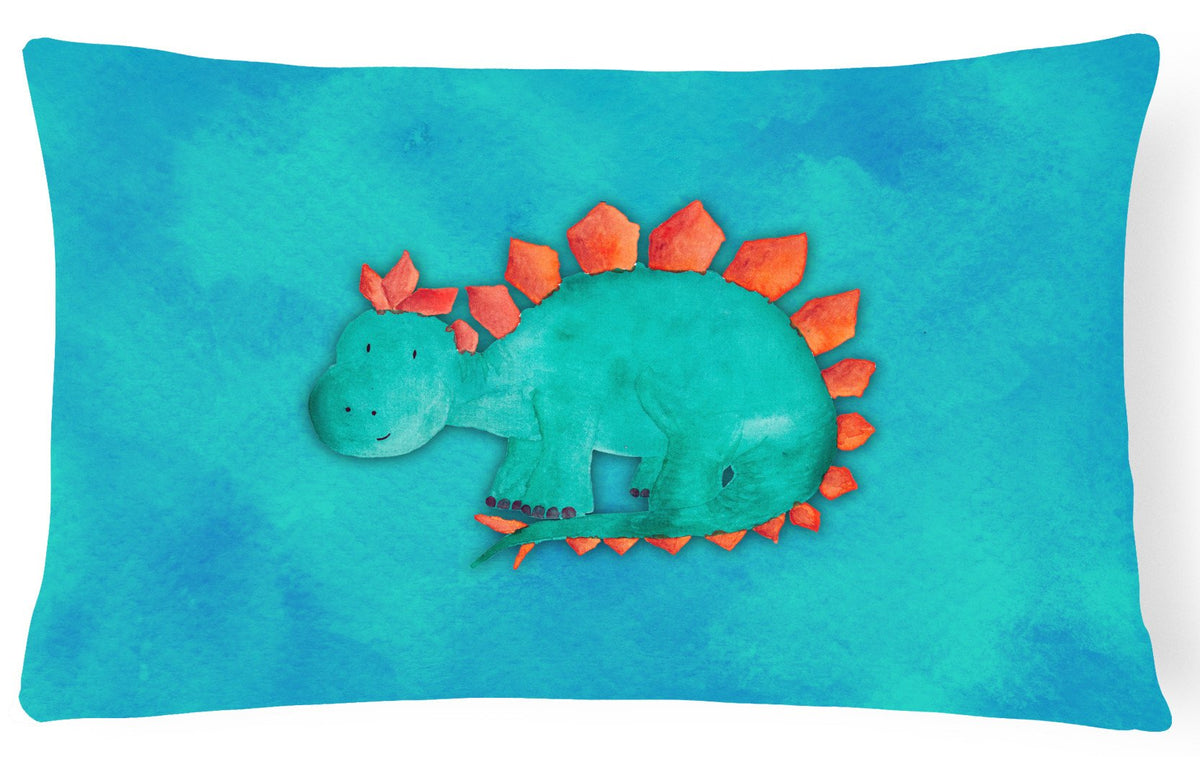 Stegosaurus Watercolor Canvas Fabric Decorative Pillow BB7399PW1216 by Caroline&#39;s Treasures