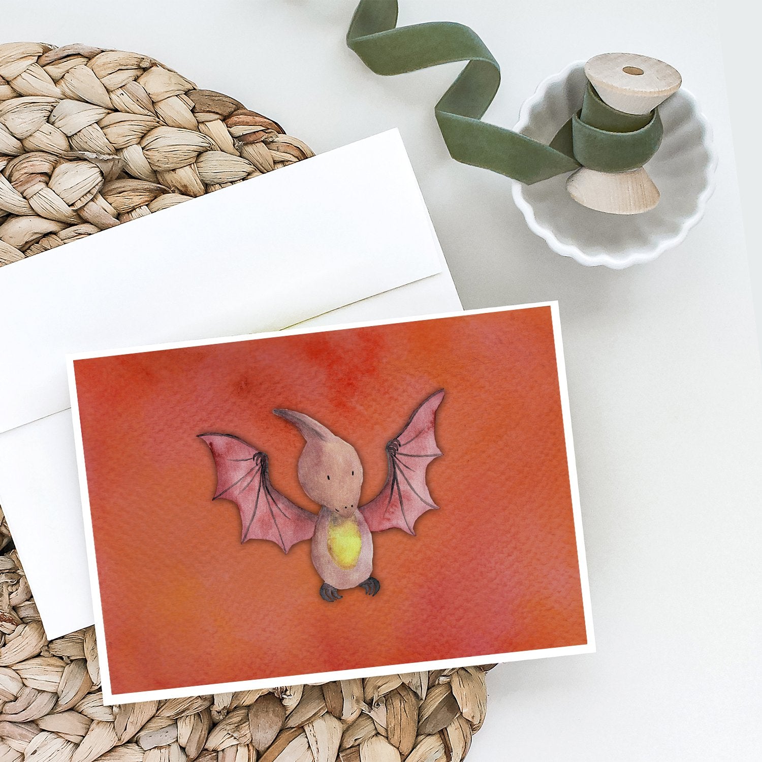 Pterodactyl Watercolor Greeting Cards and Envelopes Pack of 8 - the-store.com