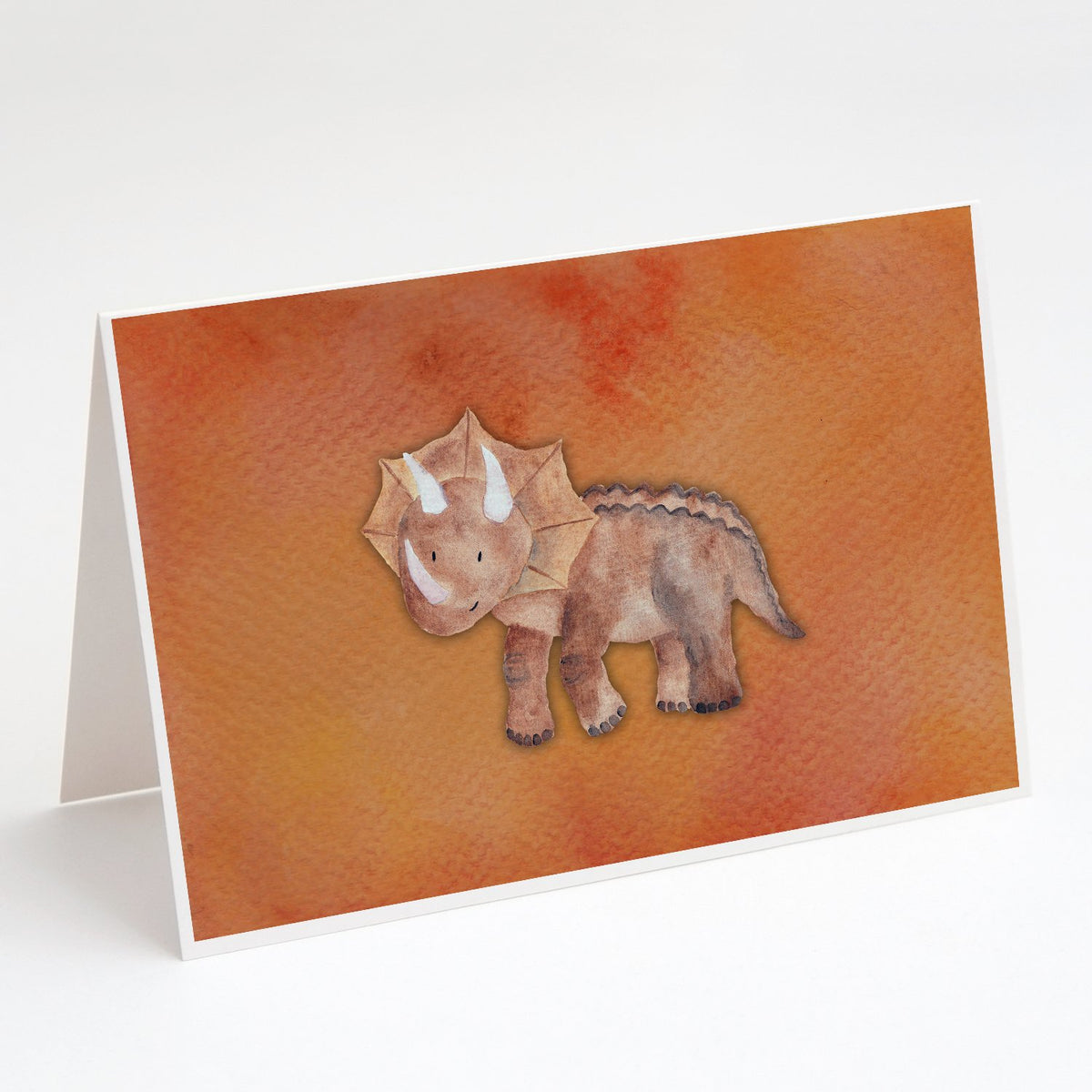 Buy this Triceratops Watercolor Greeting Cards and Envelopes Pack of 8