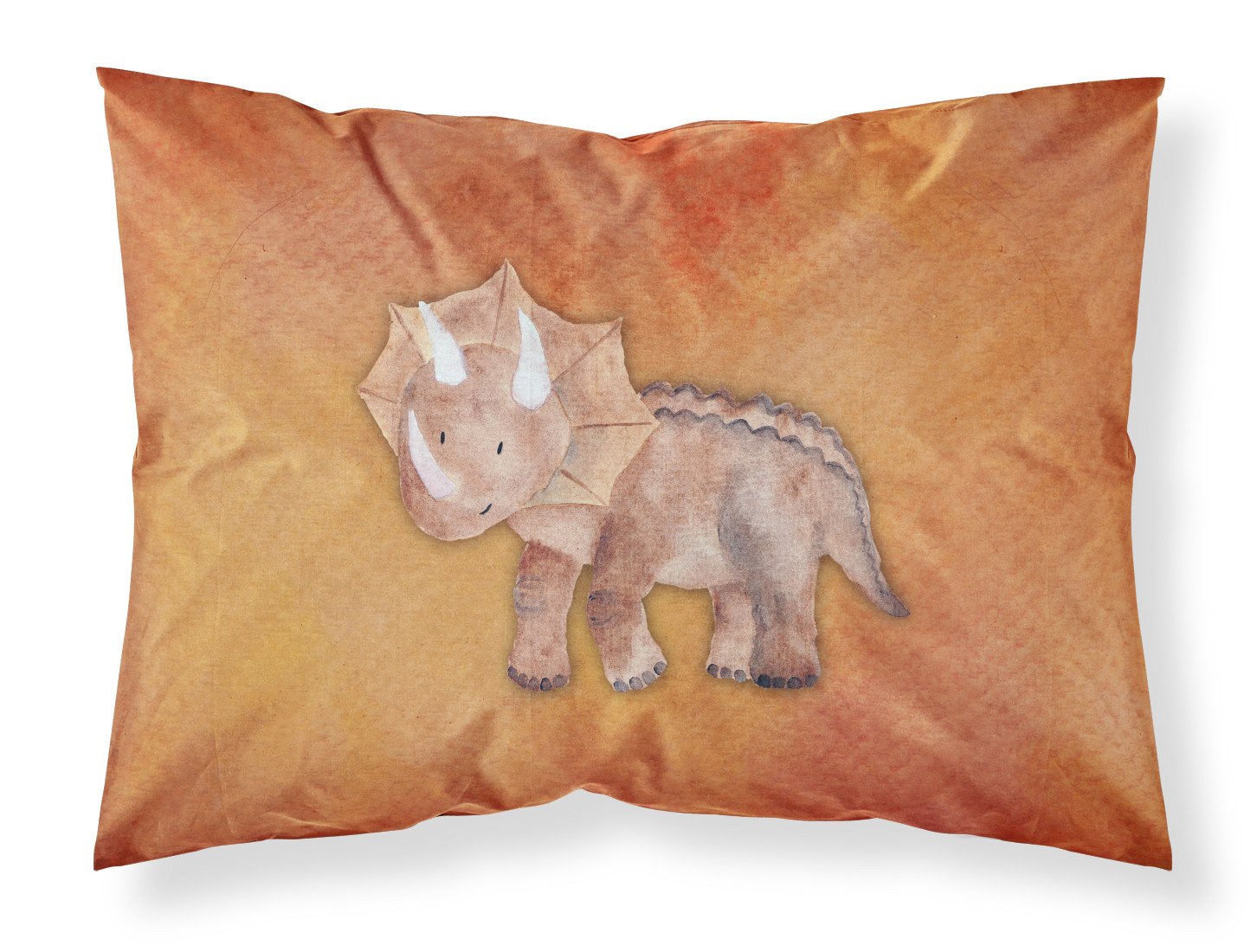 Triceratops Watercolor Fabric Standard Pillowcase BB7403PILLOWCASE by Caroline's Treasures