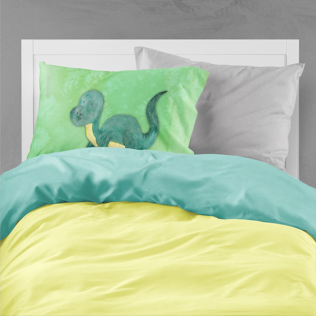 Brontosaurus Watercolor Fabric Standard Pillowcase BB7404PILLOWCASE by Caroline's Treasures