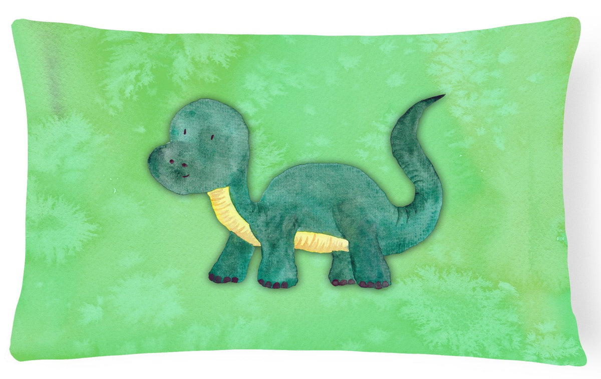 Brontosaurus Watercolor Canvas Fabric Decorative Pillow BB7404PW1216 by Caroline&#39;s Treasures