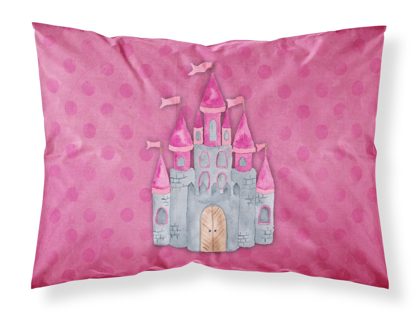 Princess Castle Watercolor Fabric Standard Pillowcase BB7405PILLOWCASE by Caroline's Treasures