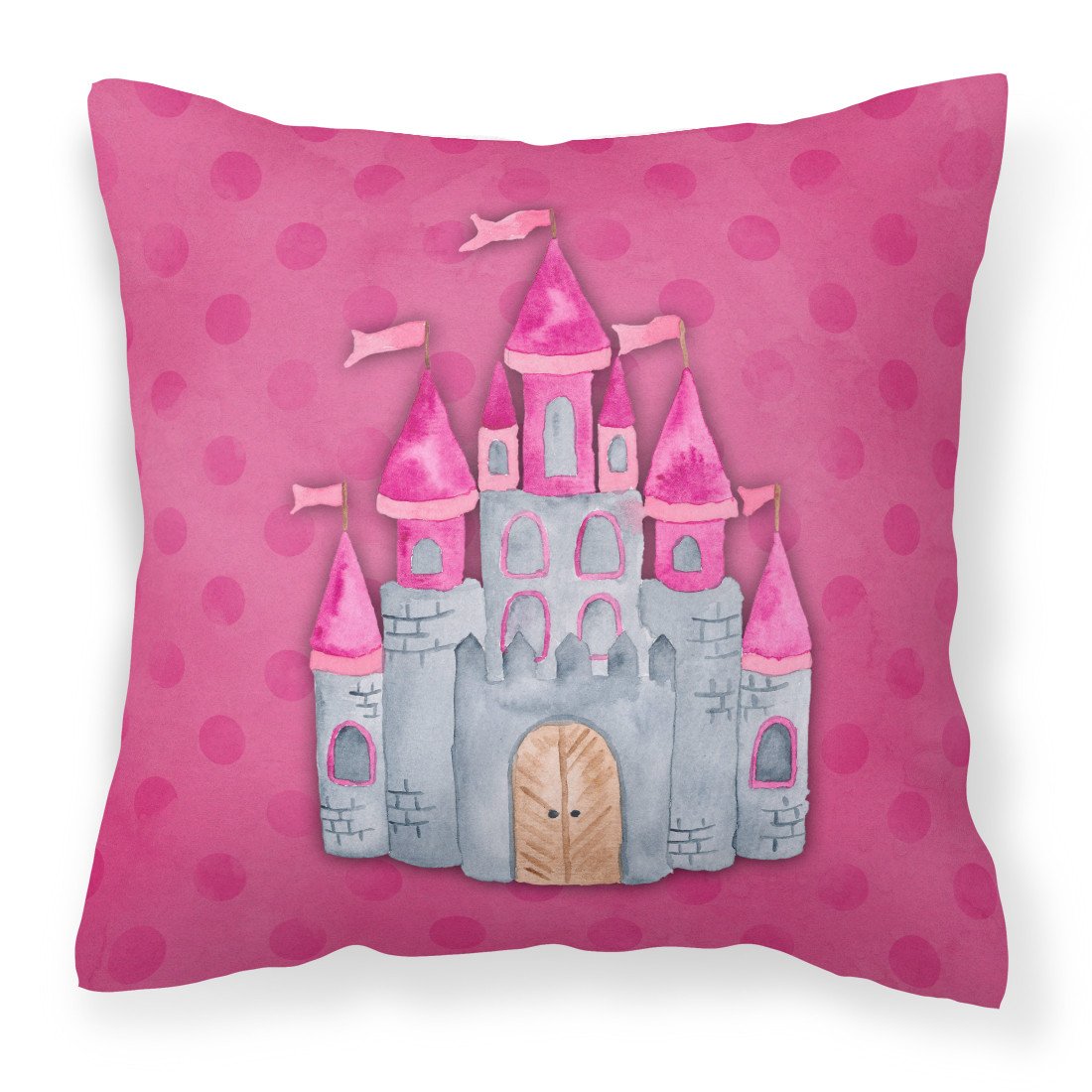 Princess Castle Watercolor Fabric Decorative Pillow BB7405PW1818 by Caroline&#39;s Treasures