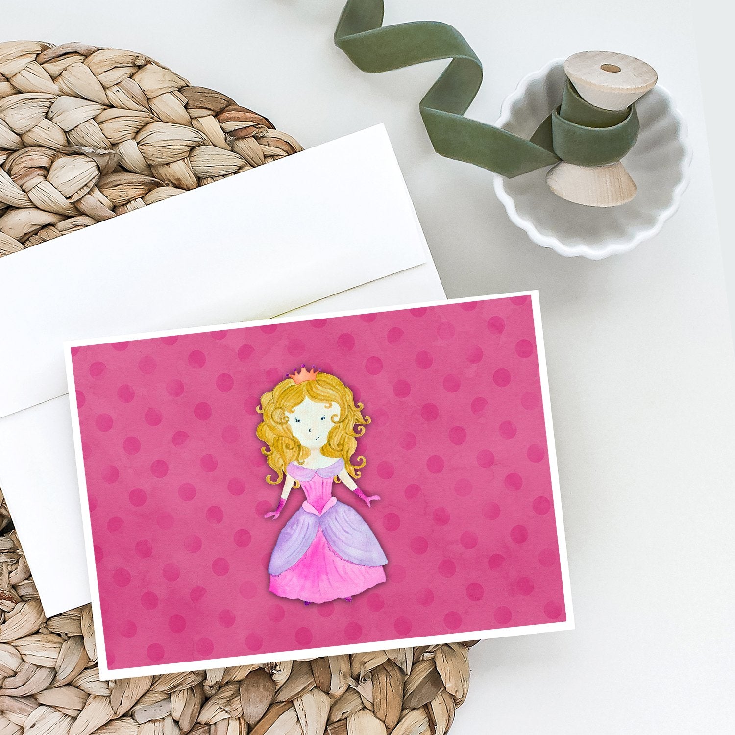 Princess Watercolor Greeting Cards and Envelopes Pack of 8 - the-store.com
