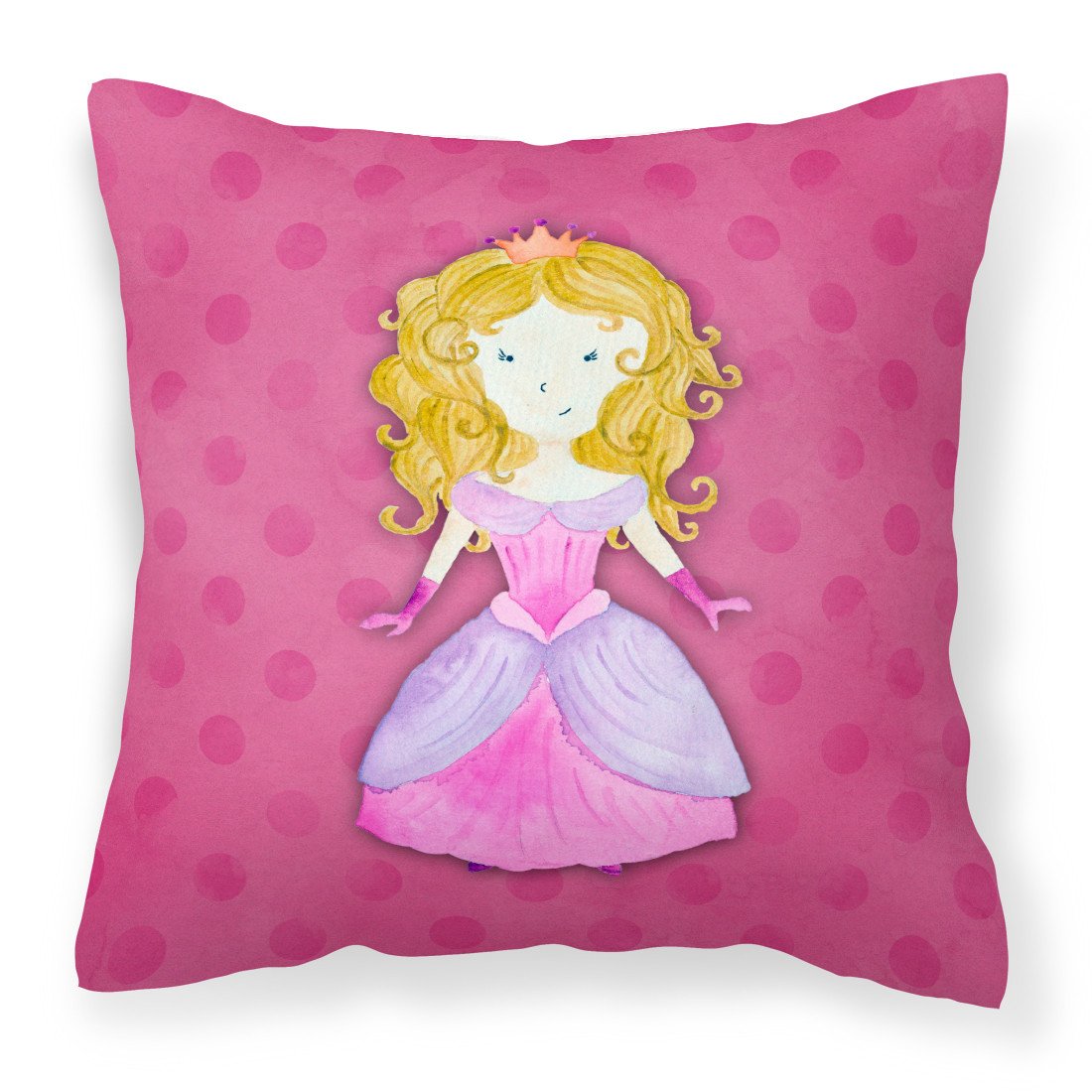 Princess Watercolor Fabric Decorative Pillow BB7407PW1818 by Caroline&#39;s Treasures