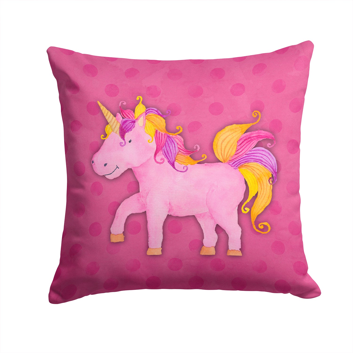 Unicorn Watercolor Fabric Decorative Pillow BB7408PW1414 - the-store.com
