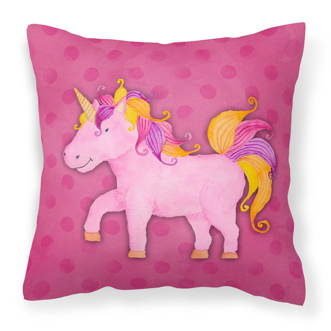 Unicorn Watercolor Fabric Decorative Pillow BB7408PW1818 by Caroline's Treasures