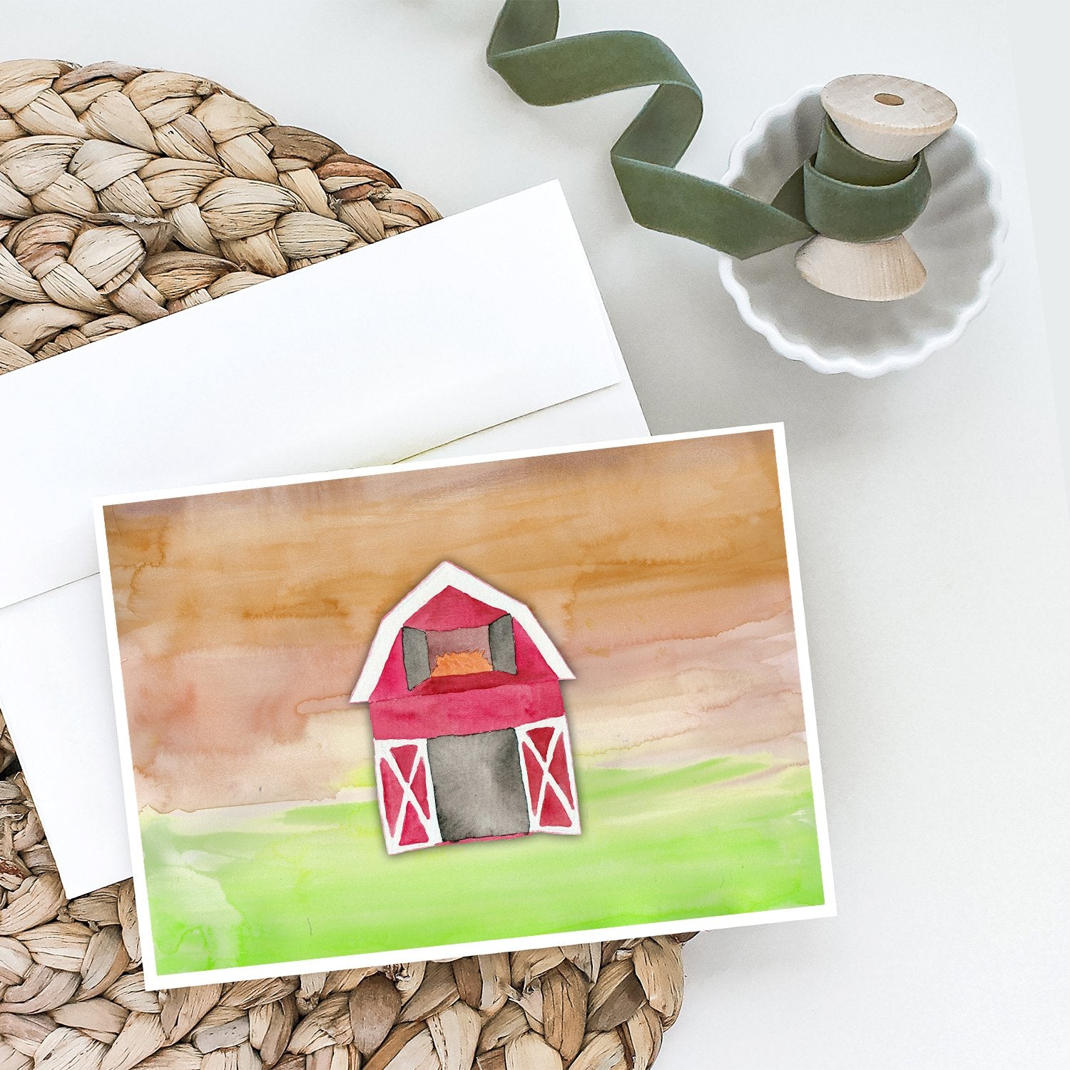 Buy this Barn Watercolor Greeting Cards and Envelopes Pack of 8