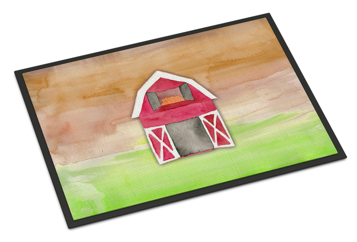 Barn Watercolor Indoor or Outdoor Mat 24x36 BB7409JMAT by Caroline&#39;s Treasures
