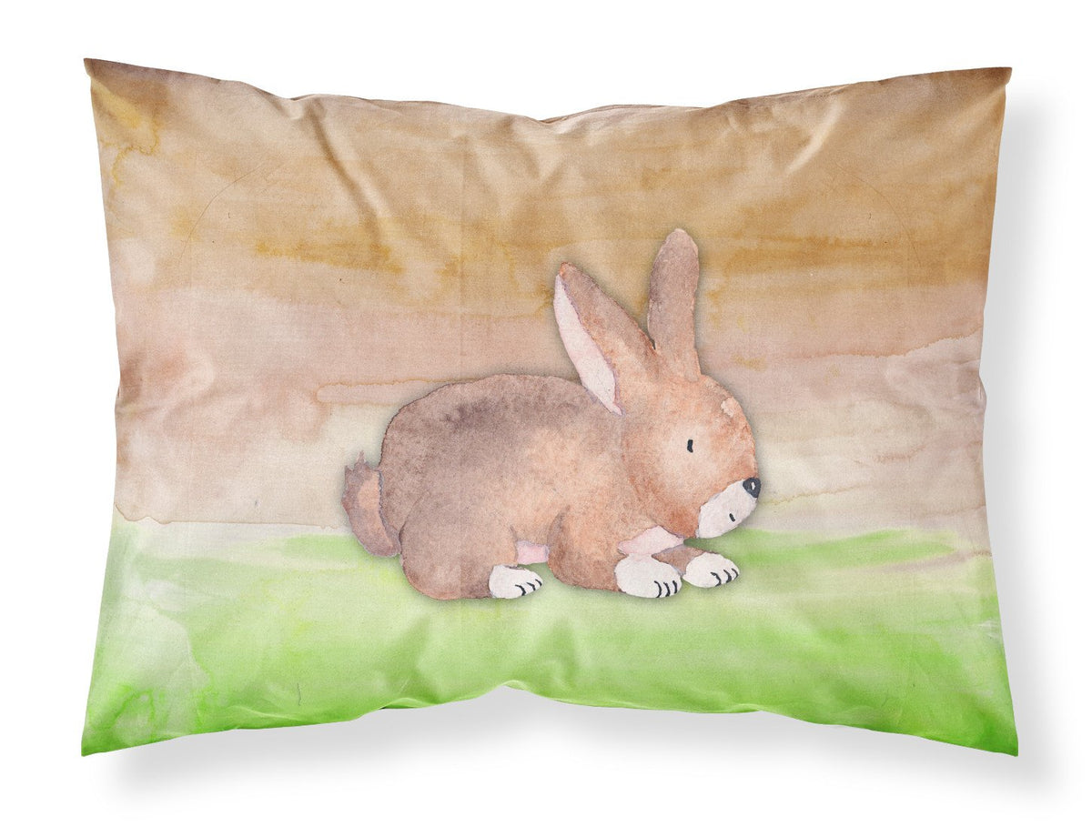 Rabbit Watercolor Fabric Standard Pillowcase BB7410PILLOWCASE by Caroline&#39;s Treasures