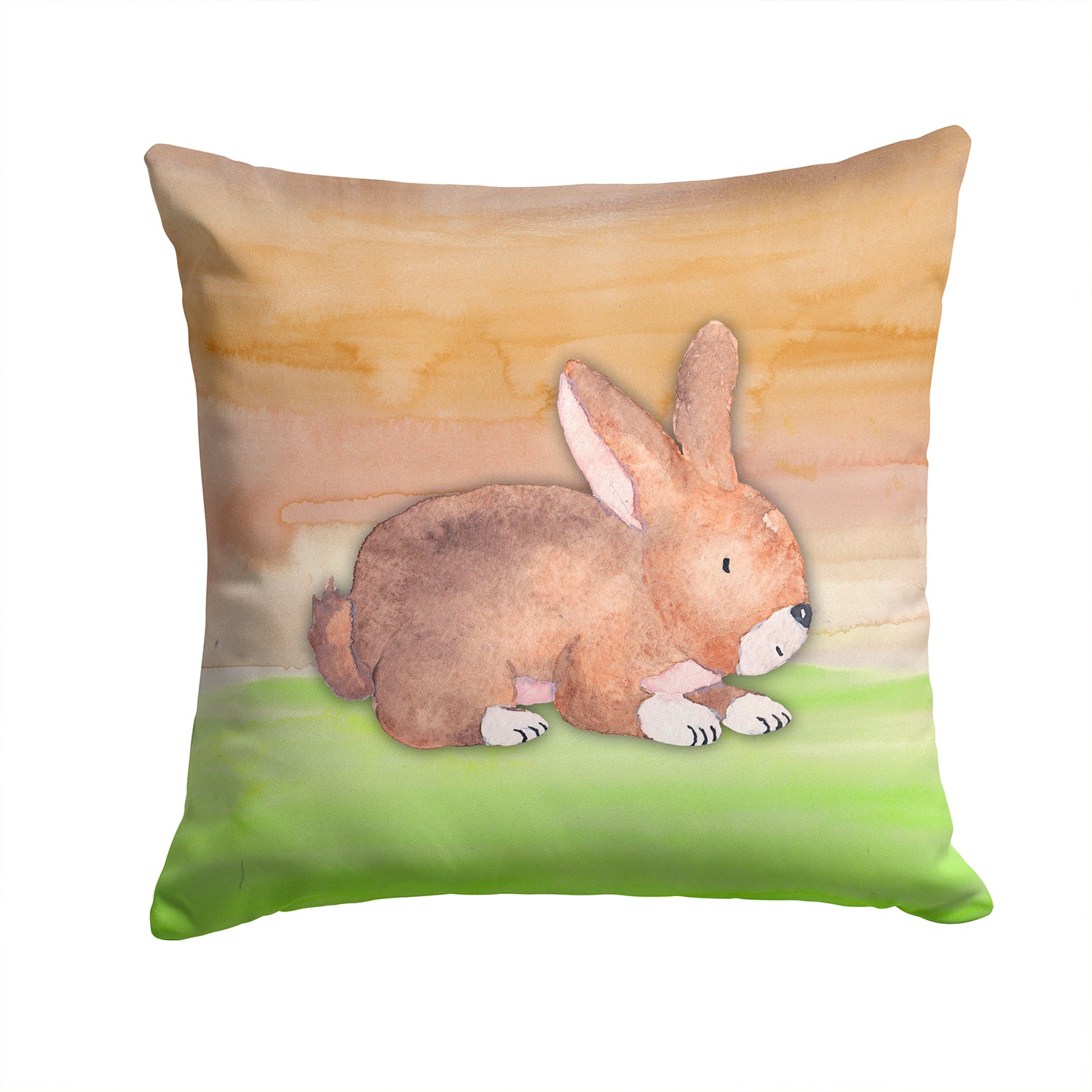 Rabbit Watercolor Fabric Decorative Pillow BB7410PW1414 - the-store.com
