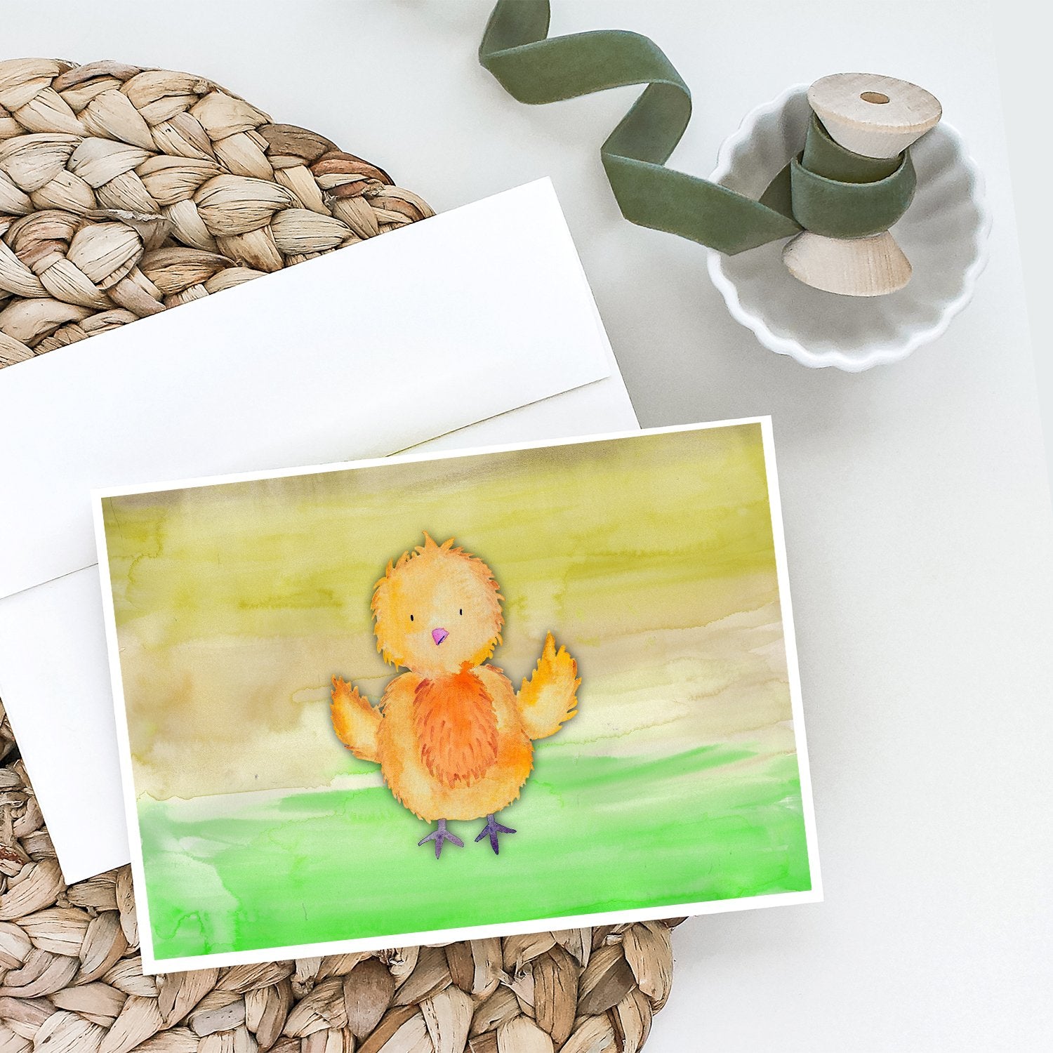 Chicken Watercolor Greeting Cards and Envelopes Pack of 8 - the-store.com