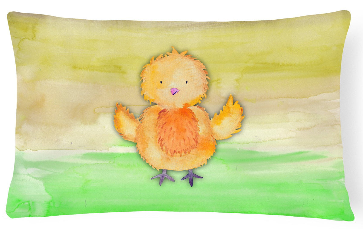 Chicken Watercolor Canvas Fabric Decorative Pillow BB7411PW1216 by Caroline&#39;s Treasures