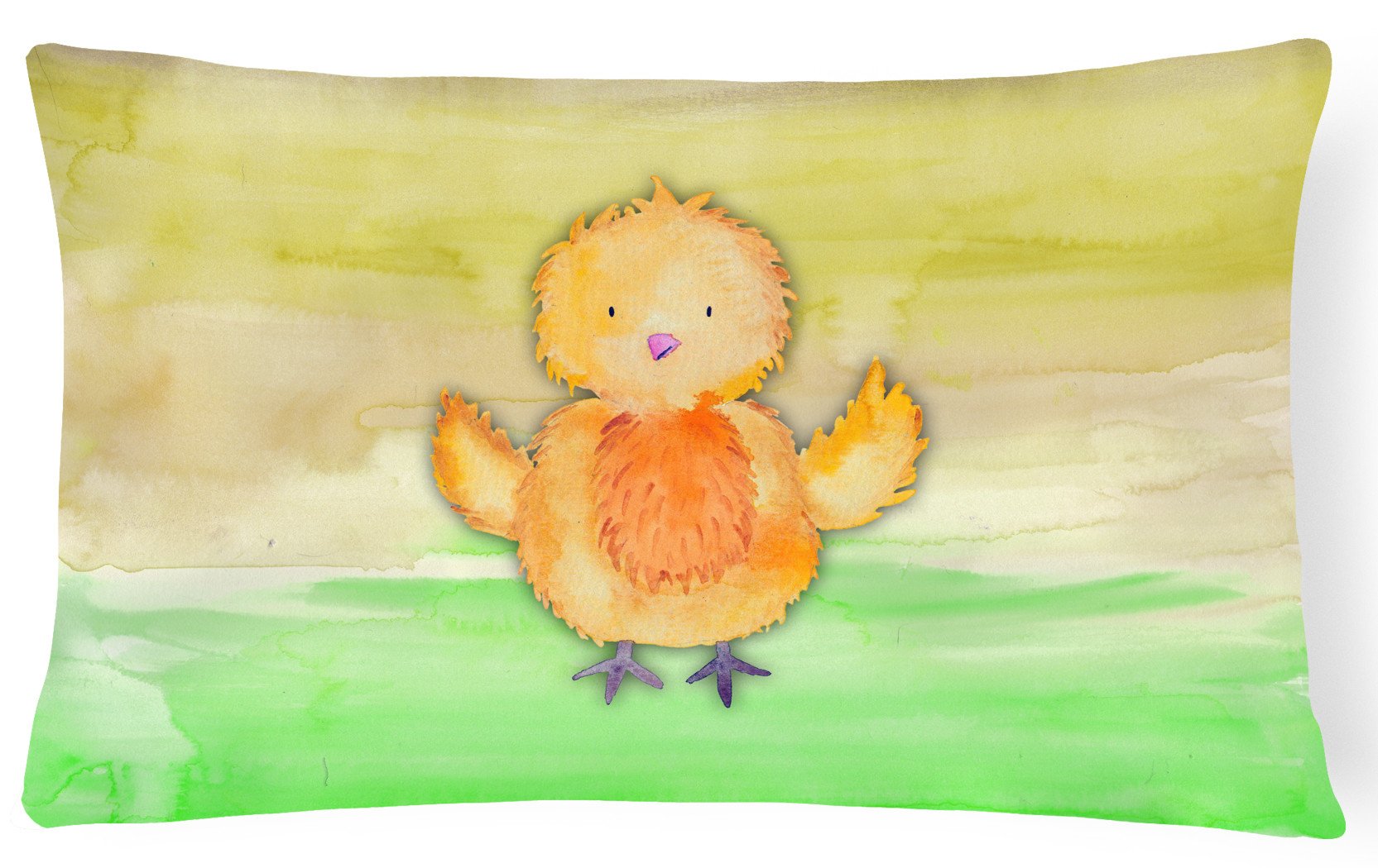 Chicken Watercolor Canvas Fabric Decorative Pillow BB7411PW1216 by Caroline's Treasures