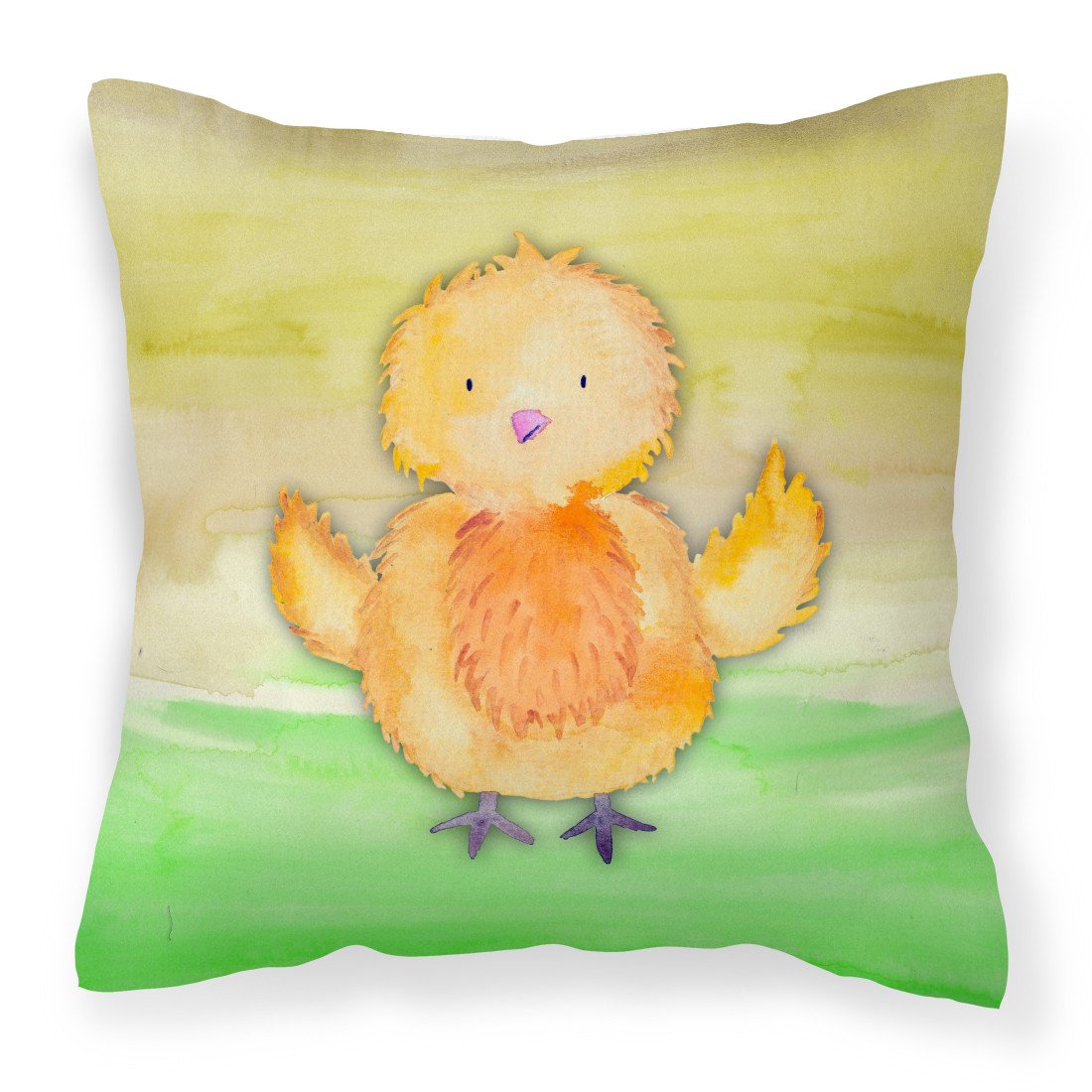 Chicken Watercolor Fabric Decorative Pillow BB7411PW1818 by Caroline&#39;s Treasures