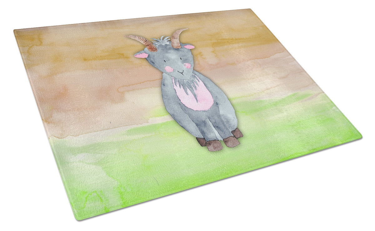 Goat Watercolor Glass Cutting Board Large BB7413LCB by Caroline&#39;s Treasures