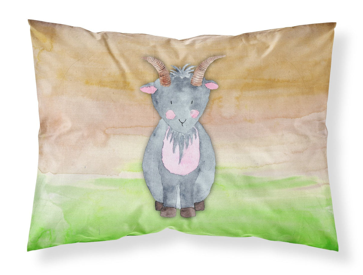 Goat Watercolor Fabric Standard Pillowcase BB7413PILLOWCASE by Caroline&#39;s Treasures
