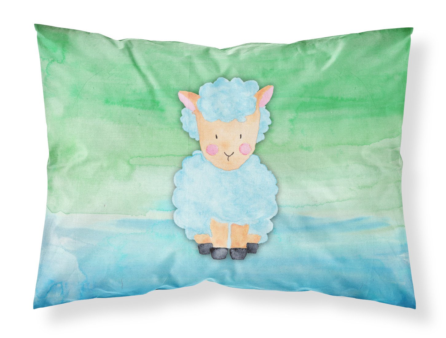 Sheep Lamb Watercolor Fabric Standard Pillowcase BB7414PILLOWCASE by Caroline's Treasures
