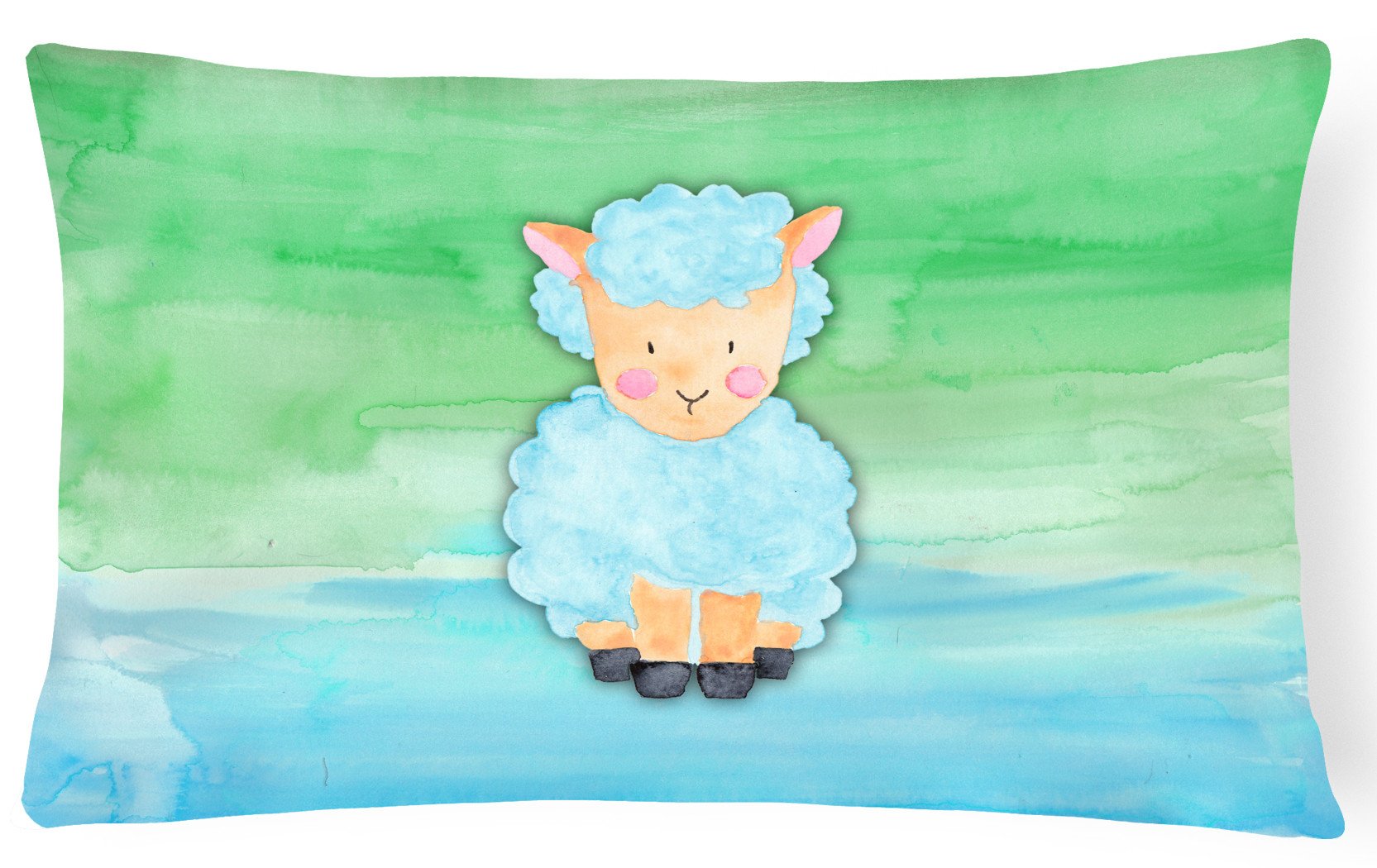 Sheep Lamb Watercolor Canvas Fabric Decorative Pillow BB7414PW1216 by Caroline's Treasures
