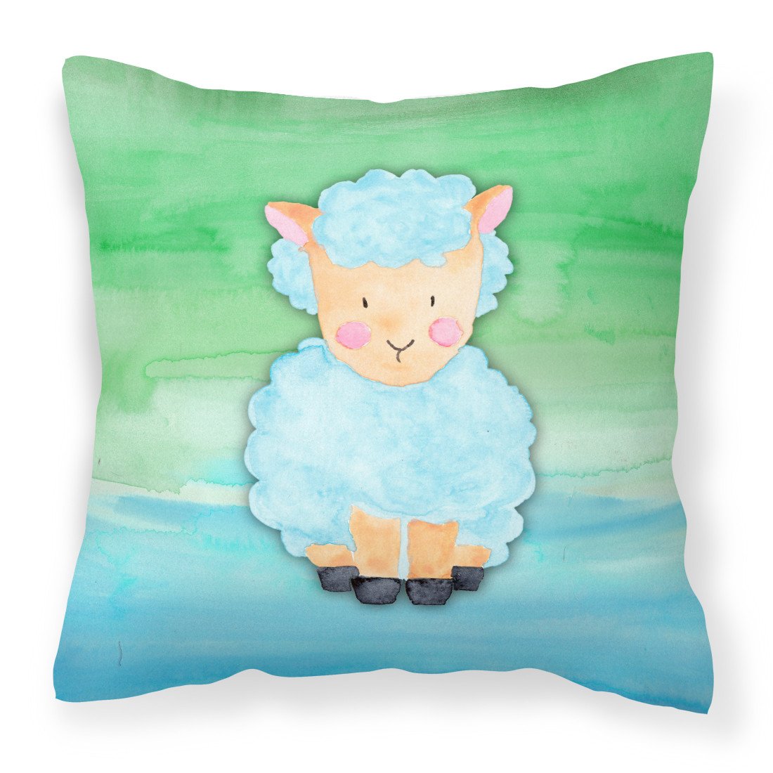 Sheep Lamb Watercolor Fabric Decorative Pillow BB7414PW1818 by Caroline&#39;s Treasures