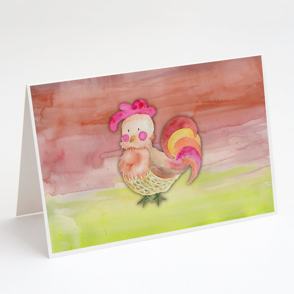 Buy this Rooster Watercolor Greeting Cards and Envelopes Pack of 8