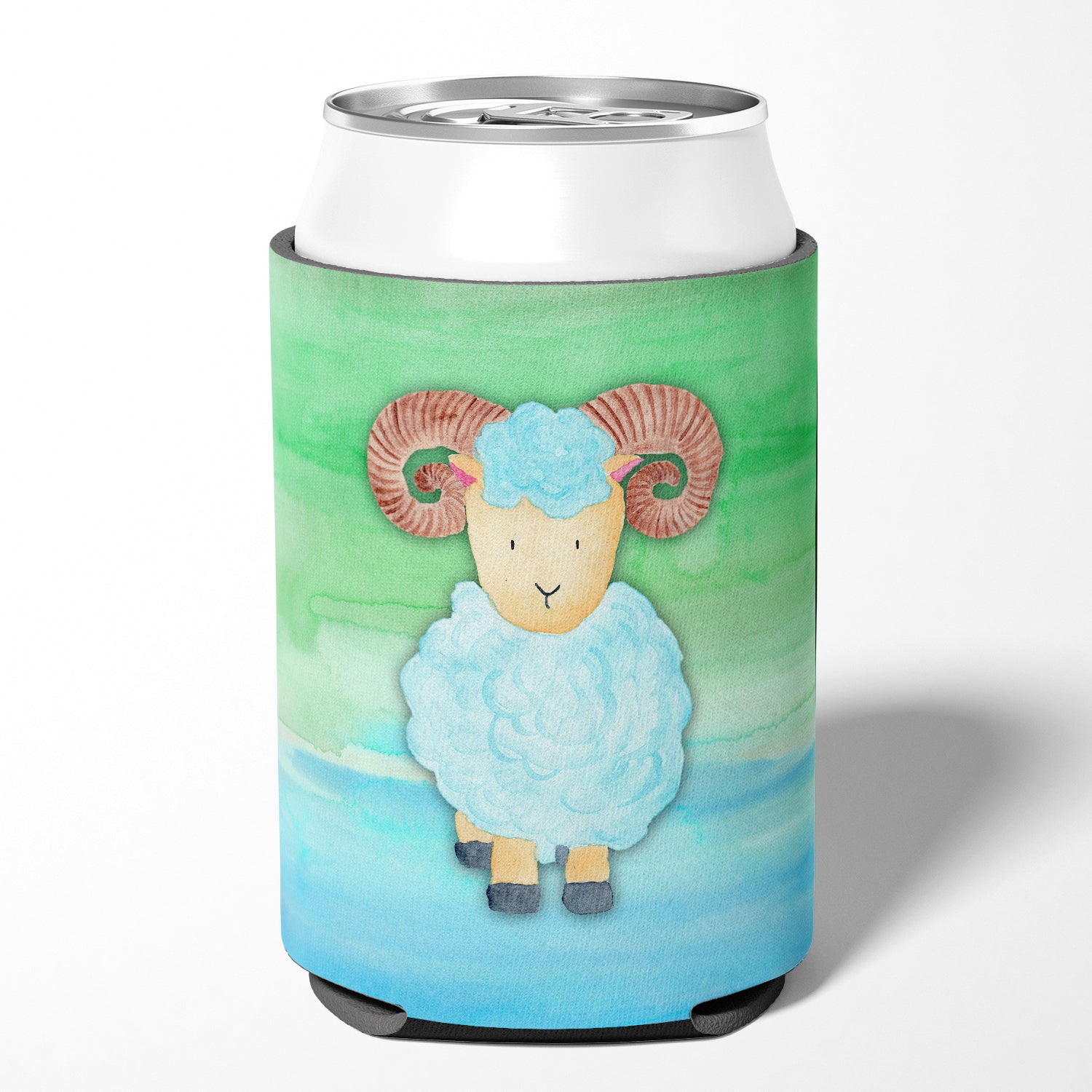 Ram Sheep Watercolor Can or Bottle Hugger BB7418CC  the-store.com.
