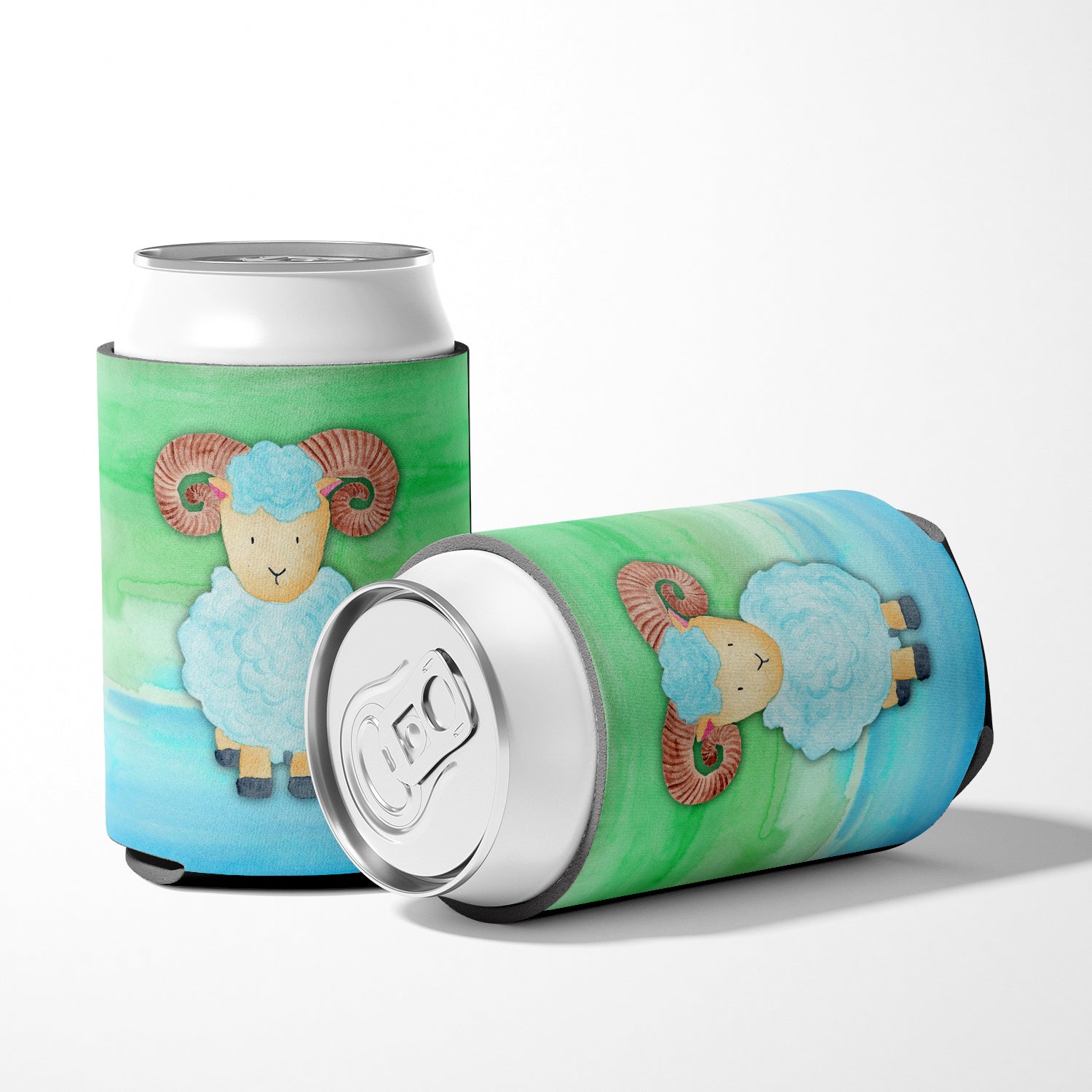 Ram Sheep Watercolor Can or Bottle Hugger BB7418CC