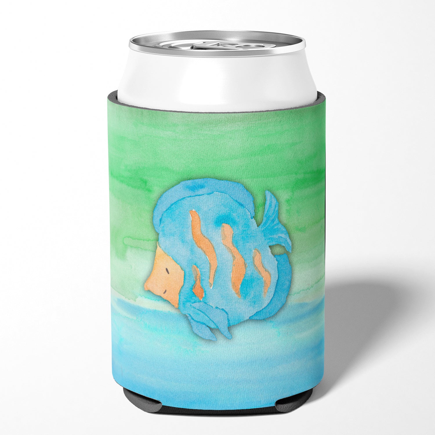 Blue Fish Watercolor Can or Bottle Hugger BB7419CC  the-store.com.