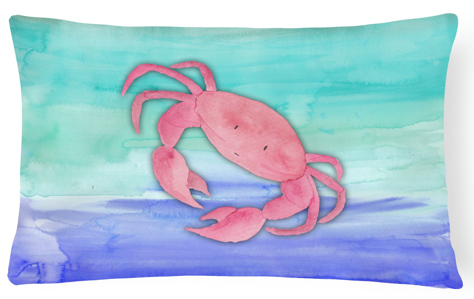 Crab Watercolor Canvas Fabric Decorative Pillow BB7420PW1216 by Caroline's Treasures