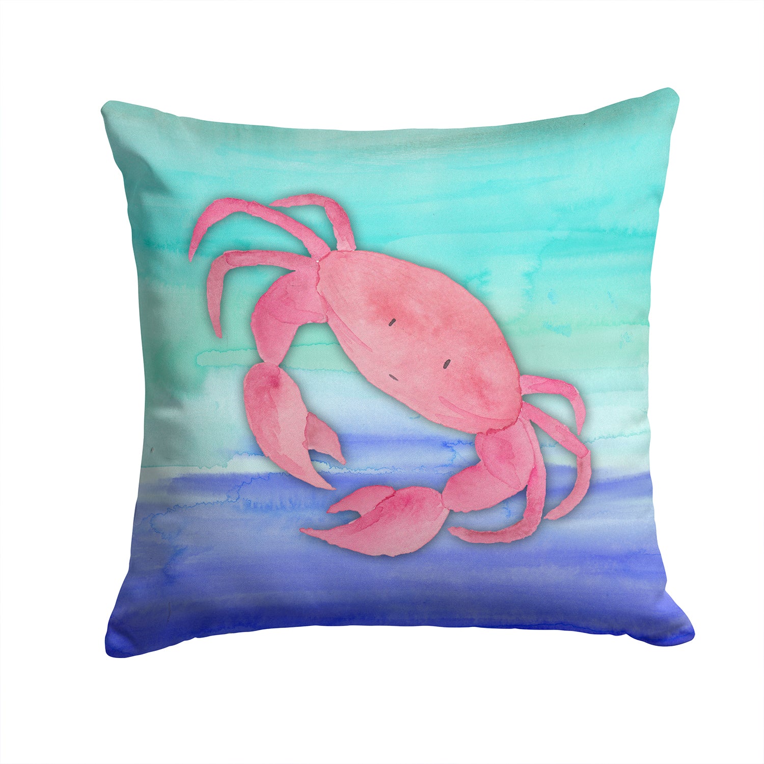 Crab Watercolor Fabric Decorative Pillow BB7420PW1414 - the-store.com