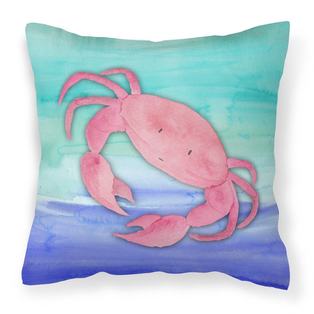 Crab Watercolor Fabric Decorative Pillow BB7420PW1818 by Caroline&#39;s Treasures